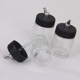 Maxbell 20pcs Mixed 22cc Glass Airbrush Bottle Pigment Jars Siphon Suction Feed Lid