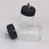 Maxbell 20pcs Mixed 22cc Glass Airbrush Bottle Pigment Jars Siphon Suction Feed Lid
