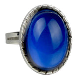 Maxbell 1 Set 2-Style Vintage Oval Colour Changing Emotion Feeling Mood Band Finger Ring