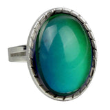 Maxbell 1 Set 2-Style Vintage Oval Colour Changing Emotion Feeling Mood Band Finger Ring