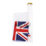 Maxbell Union Jack Flag England Great Britain British UK Banner with Poles 12Pcs
