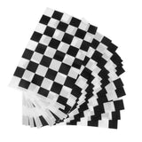 Maxbell Black & White Chequered Car Racing Banner Hand Waving Flag 12Pcs