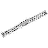 Set Of 5PCS Stainless Steel Metal Straight End Watch Band Strap With Spring Bars 16mm Silver