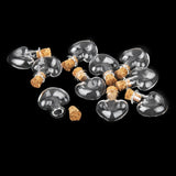 Maxbell 20 Mini Cork Glass Bottle Vials Jars Craft Charm Empty Wishing Bottle Star Heart