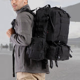 Maxbell Military Tactical Rucksack Molle Assault Backpack Bag for Hiking 65L Black