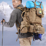 Maxbell Military Tactical Rucksack Molle Assault Backpack Bag for Hiking 65L Tan