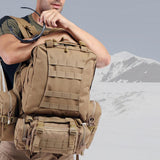 Maxbell Military Tactical Rucksack Molle Assault Backpack Bag for Hiking 65L Tan