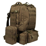 Maxbell Military Tactical Rucksack Molle Assault Backpack Bag for Hiking 65L Tan