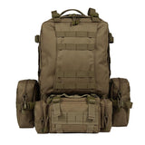 Maxbell Military Tactical Rucksack Molle Assault Backpack Bag for Hiking 65L Tan
