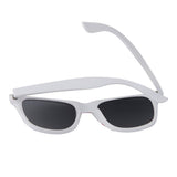 Maxbell MagiDeal USA US American Flag Sunglasses White Frame Grey Lens Glasses