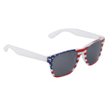 Maxbell MagiDeal USA US American Flag Sunglasses White Frame Grey Lens Glasses