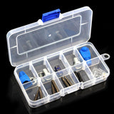 Maxbell Adjustable Compartment Plastic Storage Box Jewelry Nail Container 10 Slots