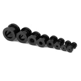 Maxbell Stainless Steel Ear Plug Expander Flesh Tunnel Stretcher Kit 16PCS Black