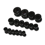Maxbell Stainless Steel Ear Plug Expander Flesh Tunnel Stretcher Kit 16PCS Black