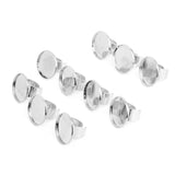 Maxbell 20 Pieces Adjustable Brass DIY Blank Ring Bezel Base for 25mm Cabochon