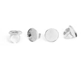 Maxbell 20 Pieces Adjustable Brass DIY Blank Ring Bezel Base for 25mm Cabochon