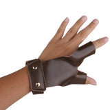 Maxbell Cow Leather Archery Shooting Glove & 3 Strap Arm Guard