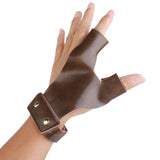 Maxbell Cow Leather Archery Shooting Glove & 3 Strap Arm Guard