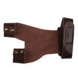 Maxbell Cow Leather Archery Shooting Glove & 3 Strap Arm Guard