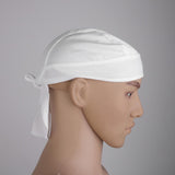Maxbell 2xPolyester Anti-UV Wrap Tie Bandana Hat Pirate Scarf for Riding Cycling White