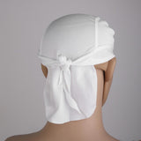 Maxbell 2xPolyester Anti-UV Wrap Tie Bandana Hat Pirate Scarf for Riding Cycling White