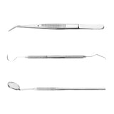 Maxbell Dental Mouth Mirror Probe Tweezers Hygiene Examination Cleaning Tool Kit