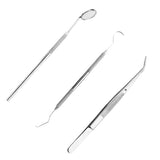 Maxbell Dental Mouth Mirror Probe Tweezers Hygiene Examination Cleaning Tool Kit