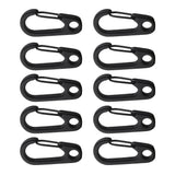 Maxbell 10Pcs Black Alloy Keychain Snap Buckle Carabiner Camping Hiking Spring Hooks - Aladdin Shoppers