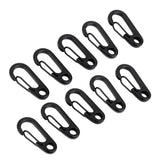 Maxbell 10Pcs Black Alloy Keychain Snap Buckle Carabiner Camping Hiking Spring Hooks - Aladdin Shoppers