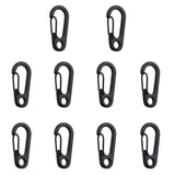 Maxbell 10Pcs Black Alloy Keychain Snap Buckle Carabiner Camping Hiking Spring Hooks - Aladdin Shoppers