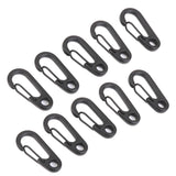 Maxbell 10Pcs Black Alloy Keychain Snap Buckle Carabiner Camping Hiking Spring Hooks - Aladdin Shoppers