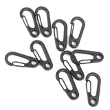 Maxbell 10Pcs Black Alloy Keychain Snap Buckle Carabiner Camping Hiking Spring Hooks - Aladdin Shoppers