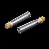 Maxbell 20pcs Glass Cork Bottle Long Cylinder Star Jars Vials DIY Wishing Bottle