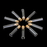 Maxbell 20pcs Glass Cork Bottle Long Cylinder Star Jars Vials DIY Wishing Bottle