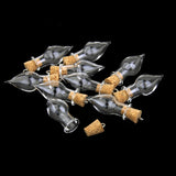 Maxbell 20pcs Tiny Star & Tear Drop Shape Cork Glass Bottle Vial DIY Necklace Pendants