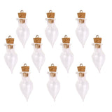Maxbell 20pcs Tiny Star & Tear Drop Shape Cork Glass Bottle Vial DIY Necklace Pendants