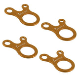 Maxbell Maxbell 4pc Steel 3 Hole Rope Guyline Runner Anti Slip Fastener Camping Hiking Gold