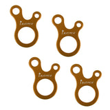 Maxbell Maxbell 4pc Steel 3 Hole Rope Guyline Runner Anti Slip Fastener Camping Hiking Gold