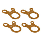 Maxbell Maxbell 4pc Steel 3 Hole Rope Guyline Runner Anti Slip Fastener Camping Hiking Gold