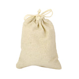 Maxbell 10x Small Linen Jute Sack Jewelry Pouch Drawstring Gift Bags Wedding Favour