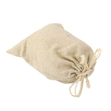 Maxbell 10x Small Linen Jute Sack Jewelry Pouch Drawstring Gift Bags Wedding Favour