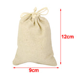 Maxbell 10x Small Linen Jute Sack Jewelry Pouch Drawstring Gift Bags Wedding Favour