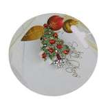 Maxbell Green Enamel Crystal Rhinestone  Christmas Tree Brooch Pin Xmas Gift