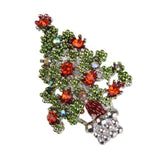 Maxbell Green Enamel Crystal Rhinestone  Christmas Tree Brooch Pin Xmas Gift