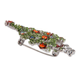 Maxbell Green Enamel Crystal Rhinestone  Christmas Tree Brooch Pin Xmas Gift