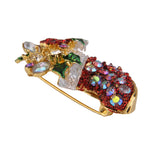 Maxbell Xmas Party Brooches Shoes Style Rhinestone Crystal Brooch Pin Christmas Gift