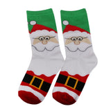 Maxbell Maxbell 1 Pair 80% Cotton Unisex Soft Winter Warm Christmas Style Santa Claus Pattern Crew Socks