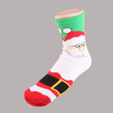 Maxbell Maxbell 1 Pair 80% Cotton Unisex Soft Winter Warm Christmas Style Santa Claus Pattern Crew Socks