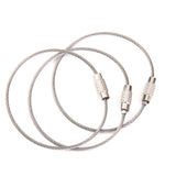 Maxbell 20pcs Wire Rope Key Ring Stainless Steel Pendant Circle Tool 1.5mm