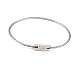 Maxbell 20pcs Wire Rope Key Ring Stainless Steel Pendant Circle Tool 1.5mm